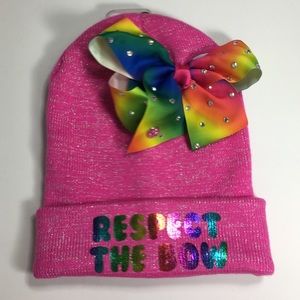 JoJo Siwa Pink Beanie Bow Detail